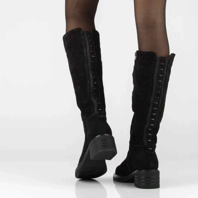 Leather heeled boots Filippo DKZ8002/26 BK black