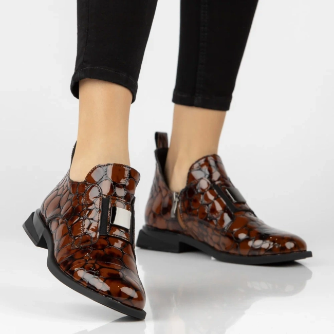 Leather ankle boots Filippo DBT7974/26 BR brown