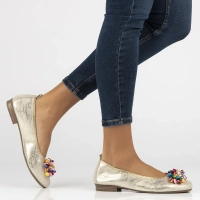 Leather ballerinas Filippo DP6159/25 GO gold