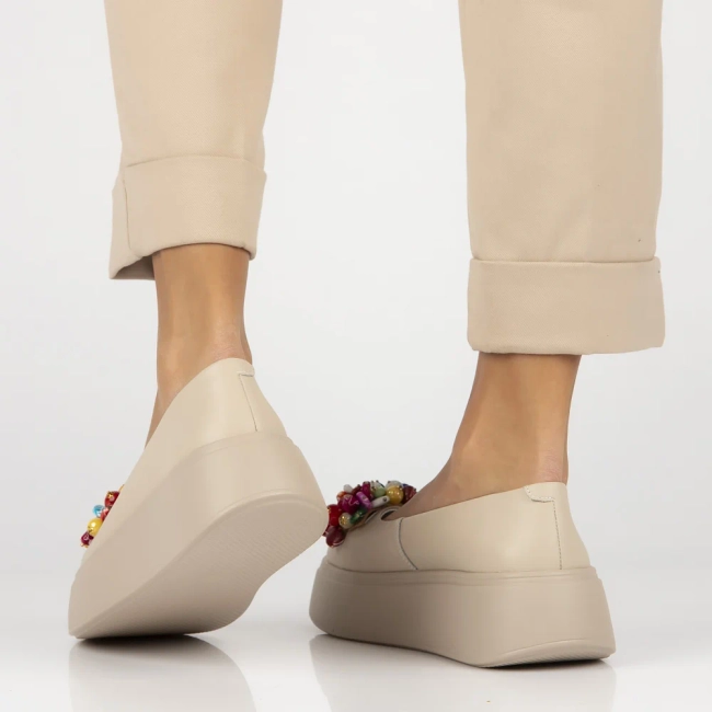 Leather shoes Filippo DP6836/25 BE beige