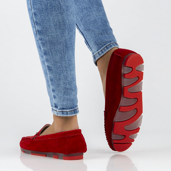 Leather loafers Filippo DP2037/22 RD red