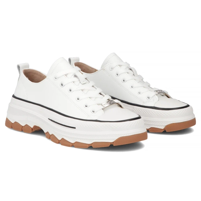 Leather sneakers Filippo DP7501/26 WH white