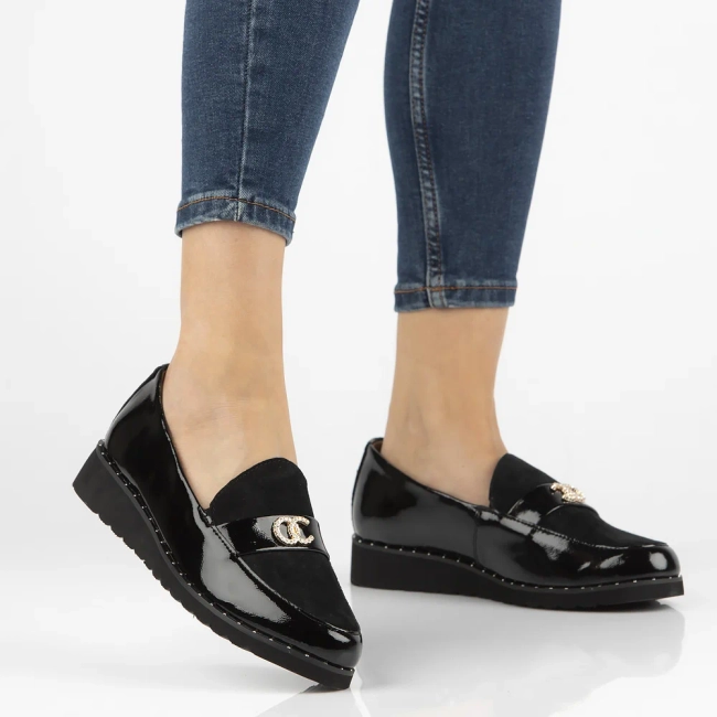 Leather loafers Filippo DP1515/24 BK black