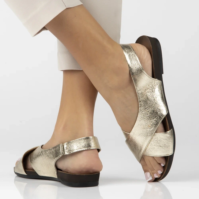 Leather sandals Filippo 40407 gold