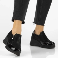 Leather shoes Filippo DP6473/25 BK PT black