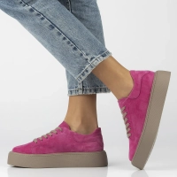Leather sneakers Filippo DP6119/25 FH fuchsia