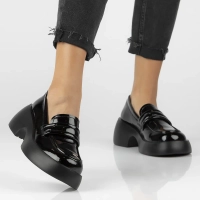 Leather shoes Filippo DP6474/24 BK L black