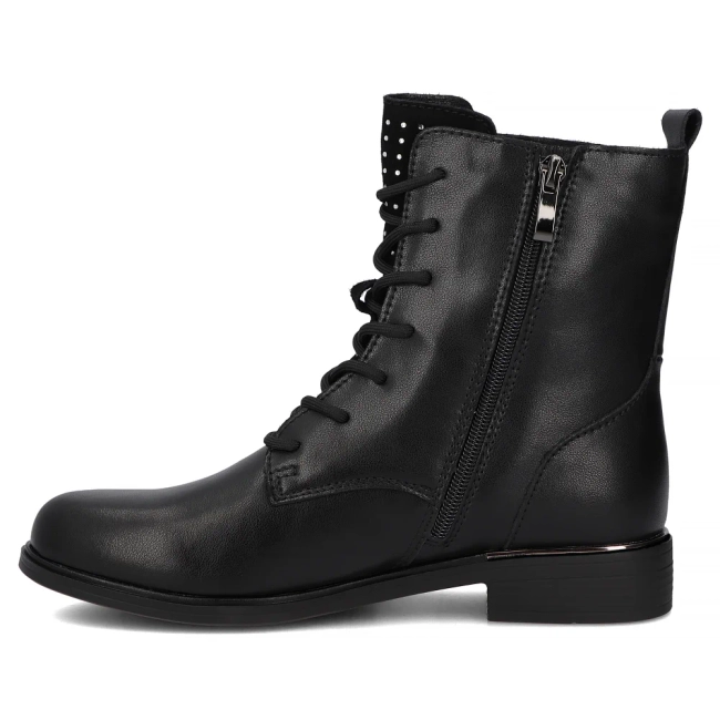 Leather ankle boots Filippo DBT4747/25 BK D black
