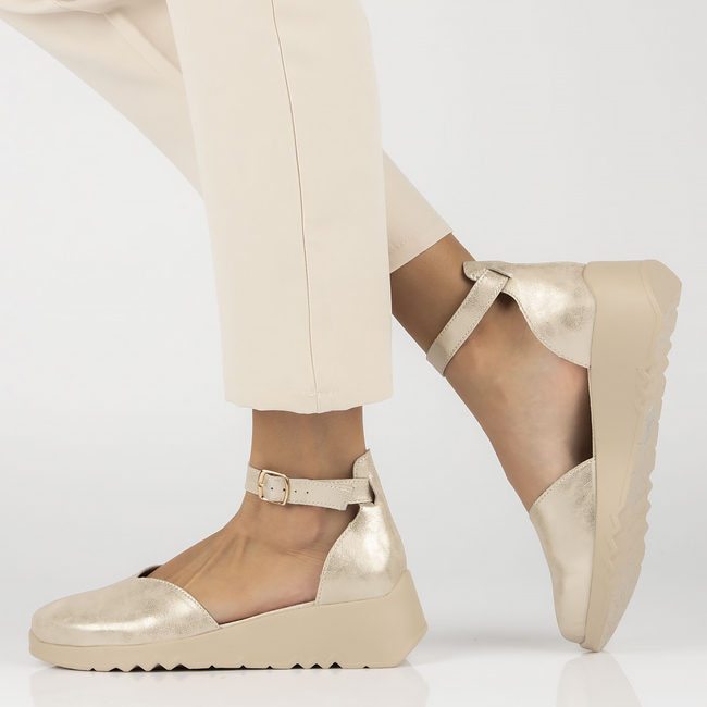 Leather shoes Filippo DP4596/23 GO gold