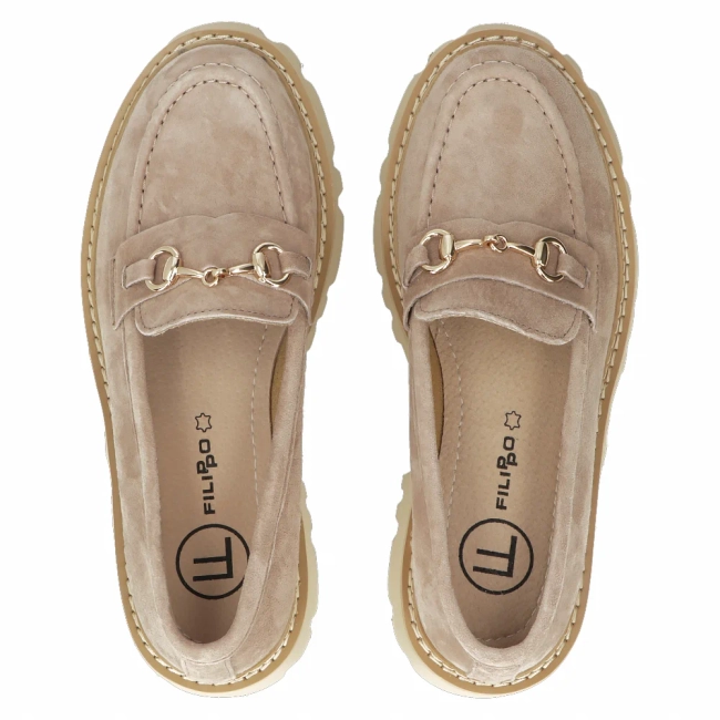Leather shoes Filippo DP6089/24 BE beige
