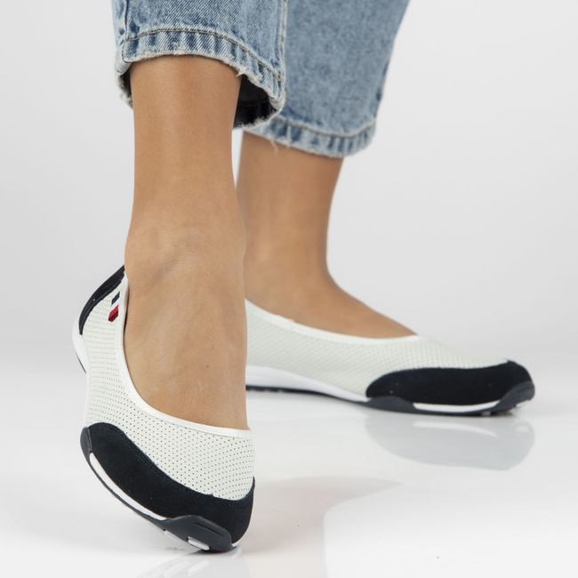 Leather shoes Filippo DP142/23 WH NV white-navy