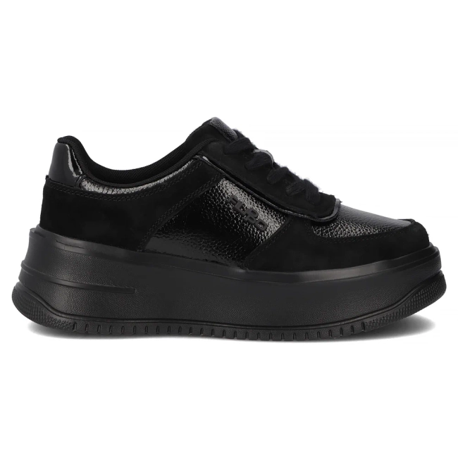 Leather sneakers Filippo DP7124/25 BK black