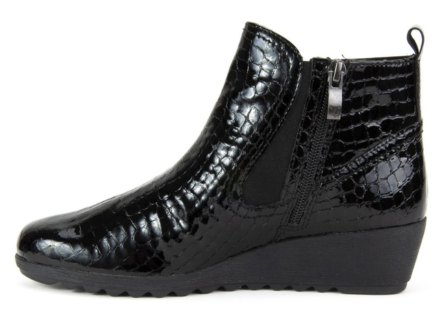 Botki Caprice 9-25409-21 064 Blk Croco Pat.
