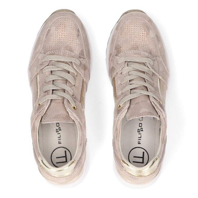 Leather sneakers Filippo DP2003/21 GO gold