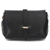 Black leather handbag Toscanio A32