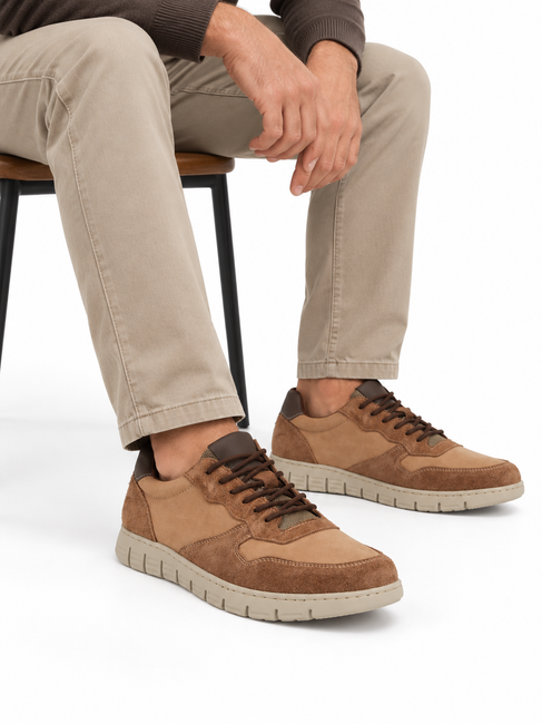 Skórzane sneakersy Filippo MP8296/26 CA brązowe