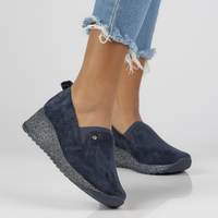 Leather sneakers Filippo DP1500/21 NV navy blue