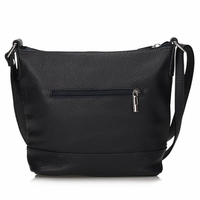 Handbag Toscanio Leather Messenger Bag C10 black