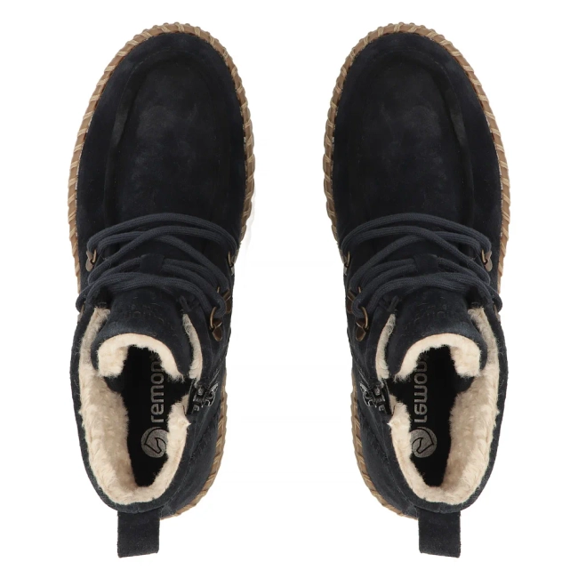 Leather ankle boots Remonte D4A72-14 blue