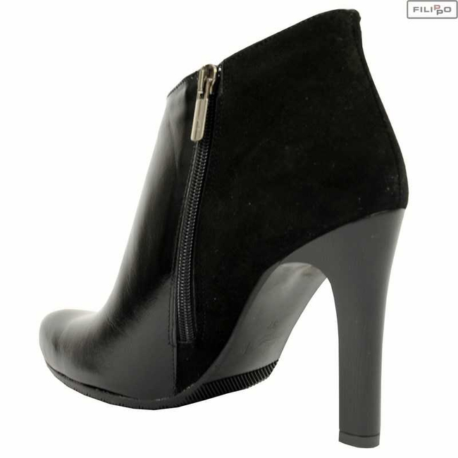 Ankle boots VISCONI 1030 black lacquer/black velor felt 8021403