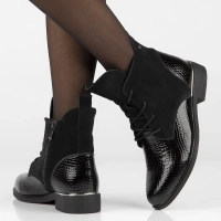 Leather ankle boots Filippo DBT4749/25 BK CR black