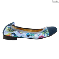 Baleriny FILIPPO dp18/16 granatowe kwiaty 9028693