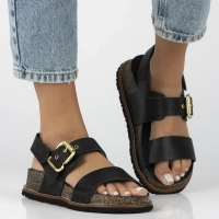 Leather sandals OCA-254 OPAK NEGRO black