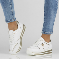 Leather Sneakers Filippo DP3682/22 WH white