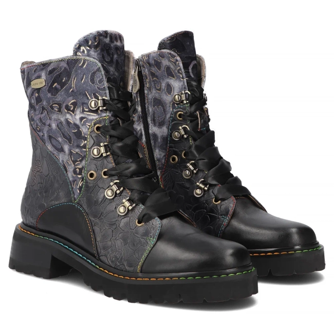 Leather ankle boots Laura Vita kouleo 16 blue
