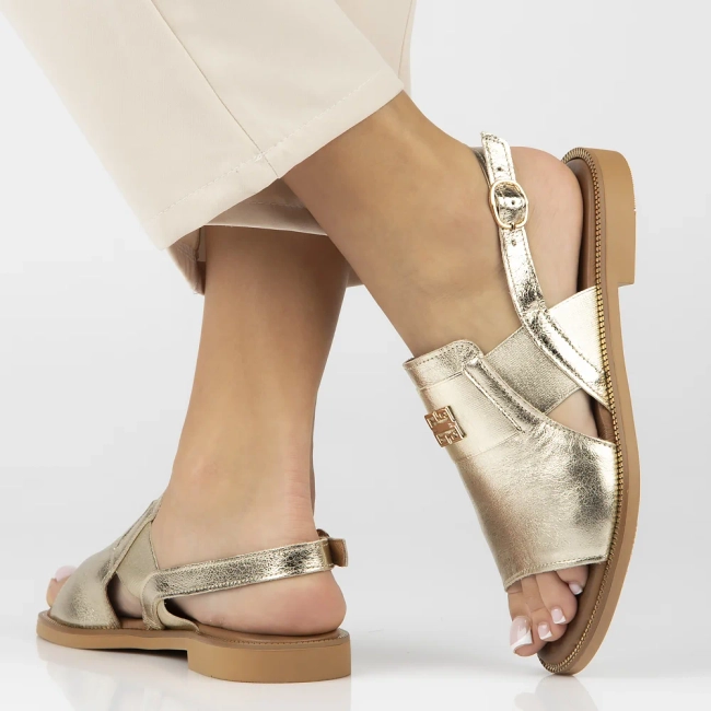 Leather sandals Filippo 40385 gold