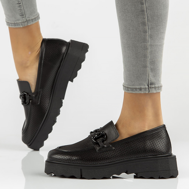 Leather shoes Filippo DP3910/22 BK black