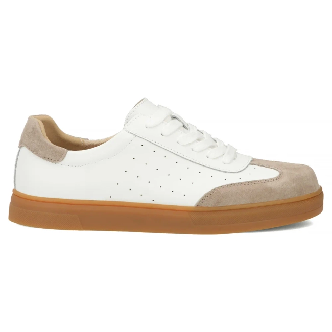Leather sneakers Filippo DP6128/26 WH BE white