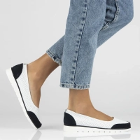 Leather shoes Filippo DP4524/25 WH NV white navy