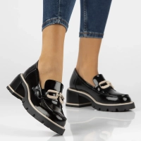 Leather shoes Filippo DP6191/24 BK BE black
