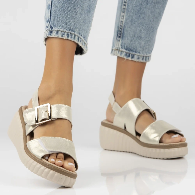 Leather sandals Filippo DS7040/25 GO gold