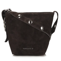 Dark brown leather handbag Toscanio G99