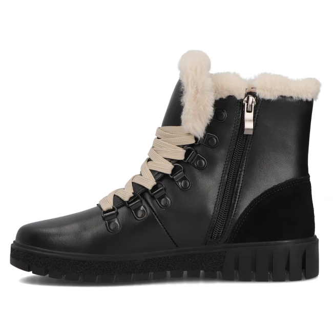 Leather ankle boots Filippo DBT6363/24 BK BE black