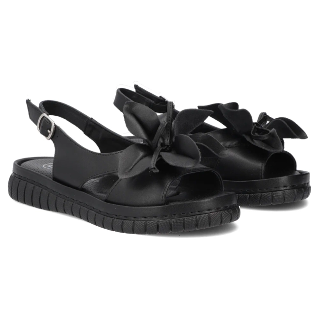 Leather sandals Filippo DS6965/26 BK black