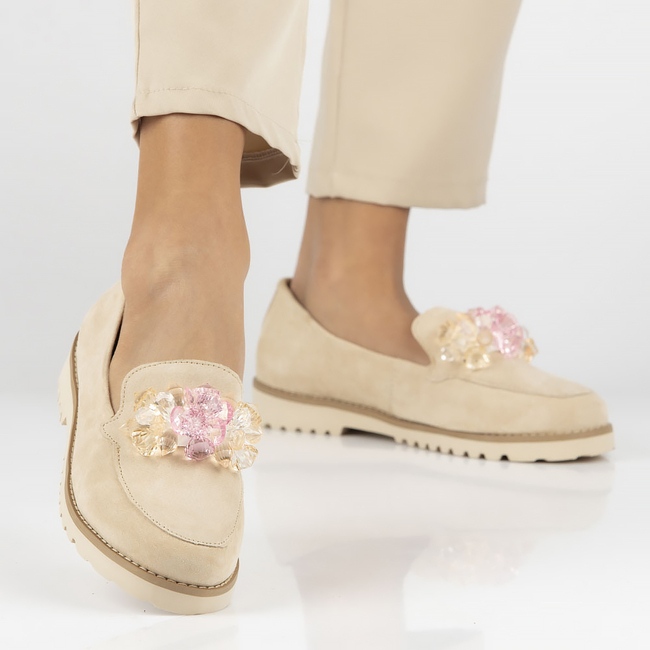 Leather shoes Filippo DP4562/23 BE beige