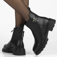 Leather ankle boots Filippo DBT7185/25 BK black