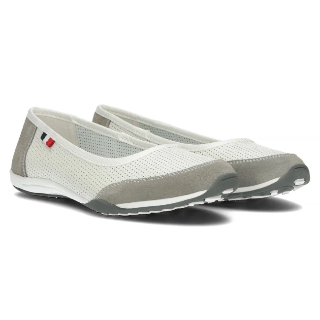Leather ballerinas Filippo DP142/25 WH GR white-gray