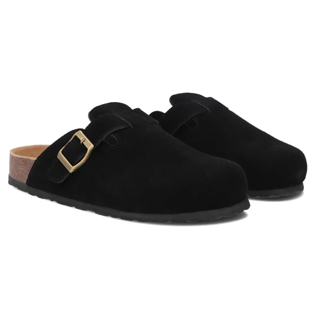 Leather flip-flops Filippo DK7918/26 BK black