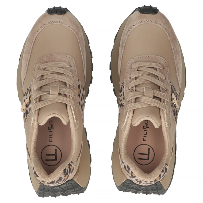 Leather sneakers Filippo DP6785/25 BE LEO brown