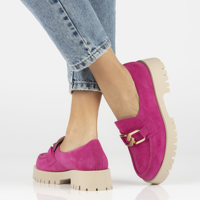 Leather shoes Filippo 20089 fuchsia