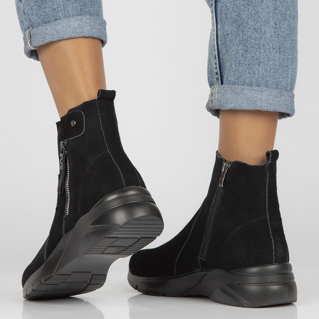 Leather ankle boots Filippo DBT3937/22 BK black