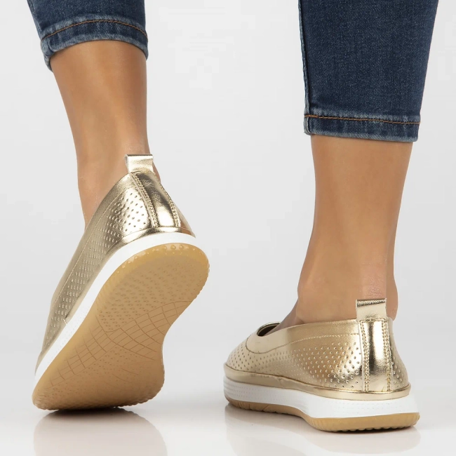 Leather ballerinas Filippo DP7008/25 GO gold