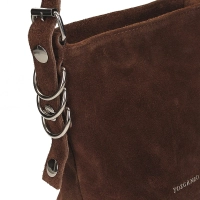Brown leather handbag Toscanio G99
