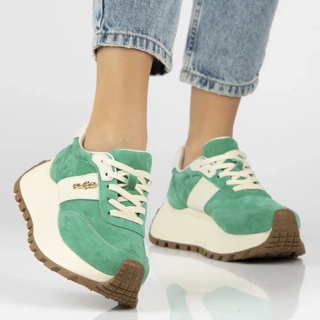 Leather sneakers Filippo DP6785/25 GE green
