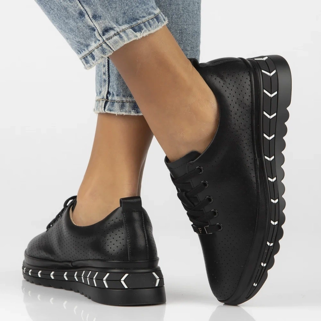 Leather shoes Filippo DP6800/25 BK black