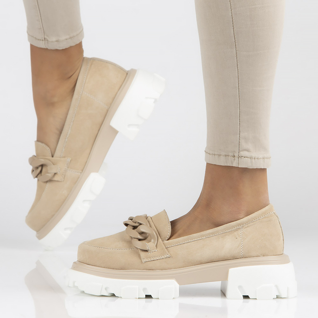 Leather shoes Filippo DP3718/22 BE beige